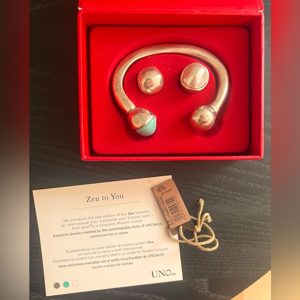 NWT Uno de 50 Zen to You Earrings and Bracelet Set